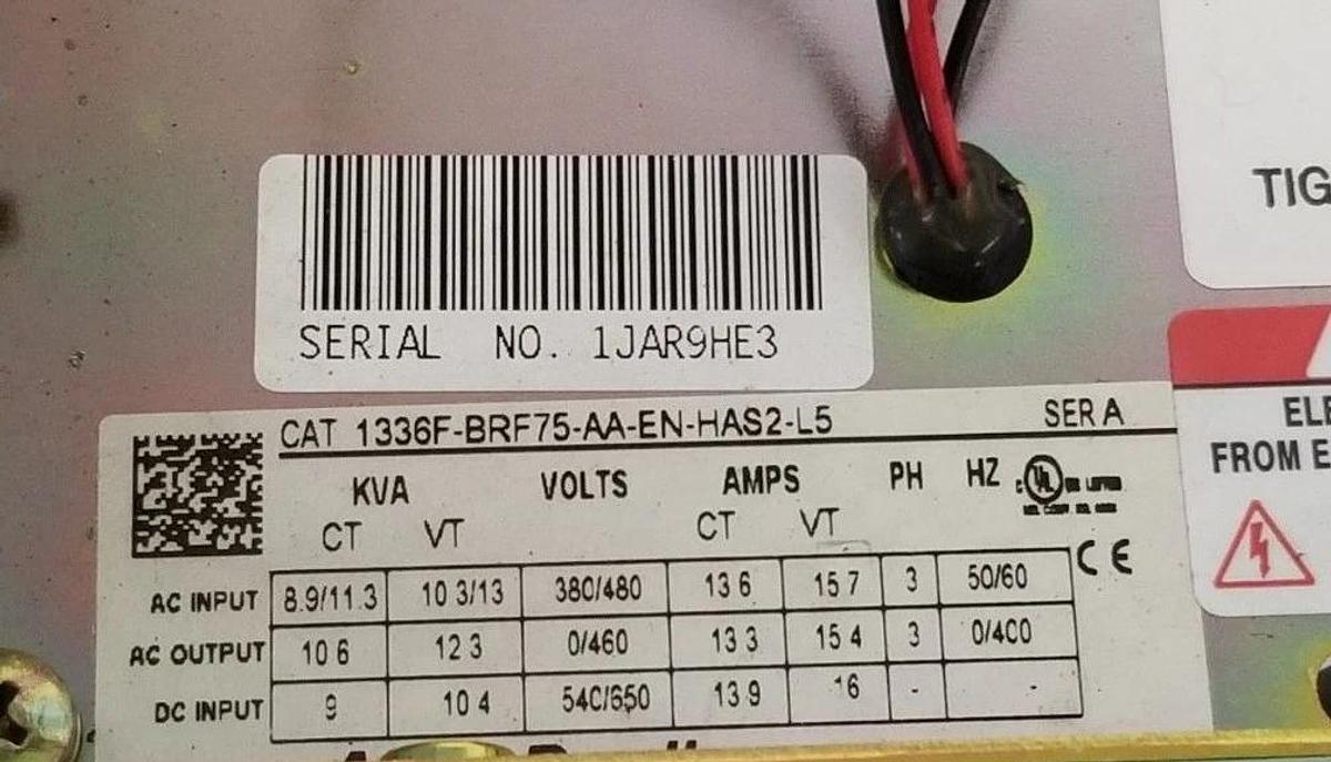 Used ALLEN BRADLEY HEAT SINK FOR 1336F-BRF75-AA-EN-HAS2-L5 DRIVE W/ A21803-020-01