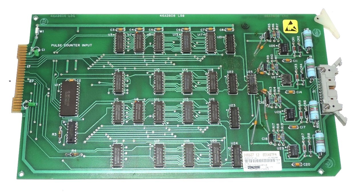 Used FISHER ROSEMONT DM6371X1-A2 PULSE COUNTER, REV F/K, DM6371X1