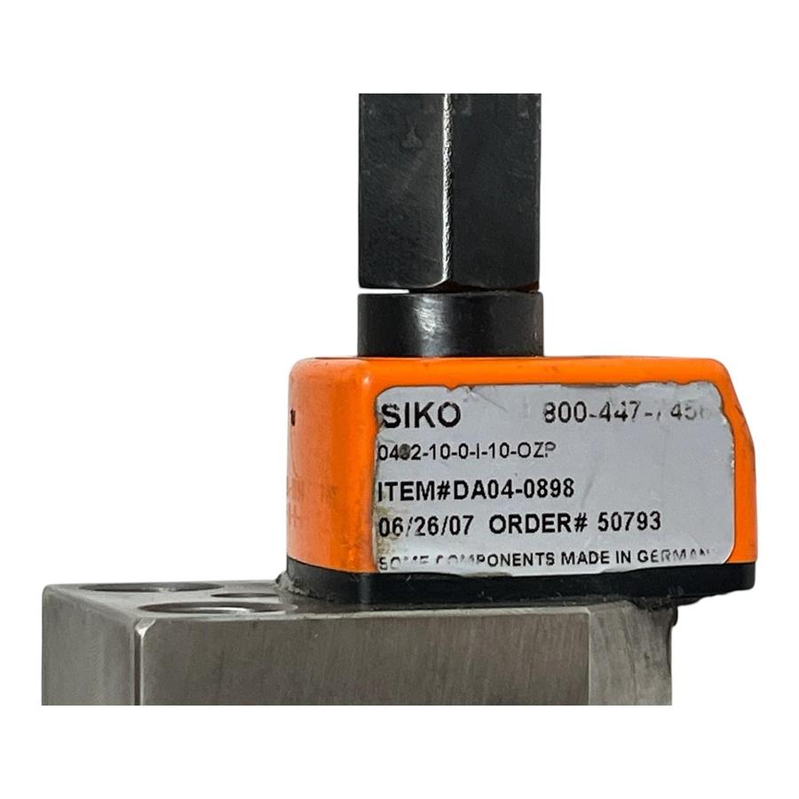 Used SIKO DA04-0898 Mechanical Counter 24" Linear Guide Web Track Adjuster Rail