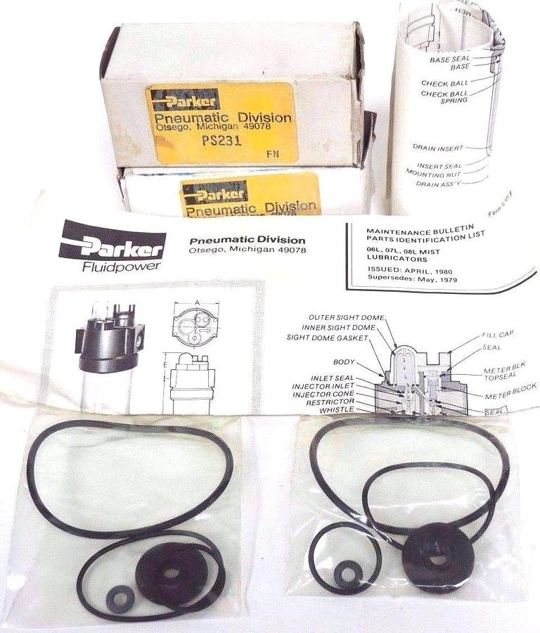 Used LOT OF 2 NIB PARKER PS231 SERVICE KITS