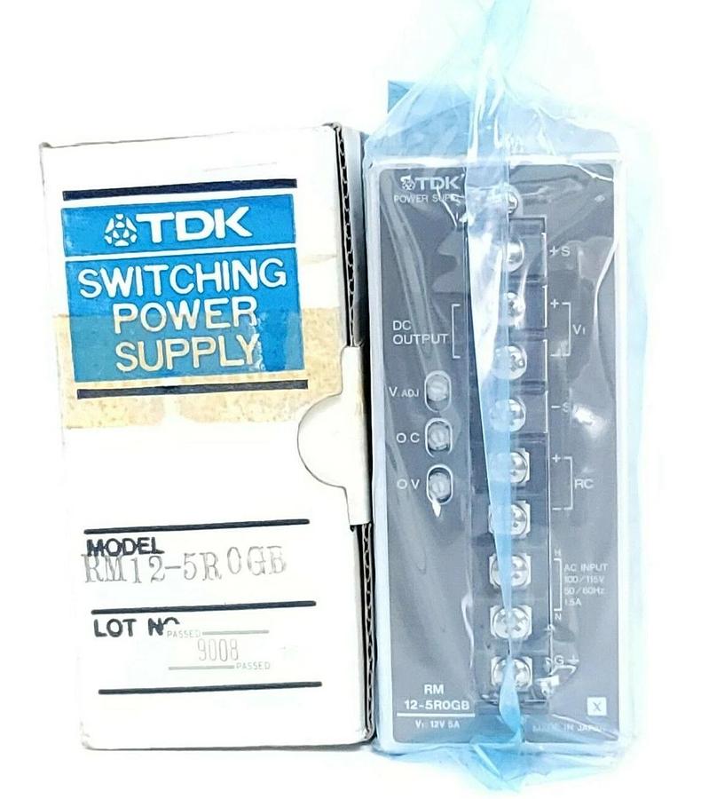 Used NIB TDK RM12-5R0GB SWITCHING POWER SUPPLY RM125R0GB 5AMP 12V