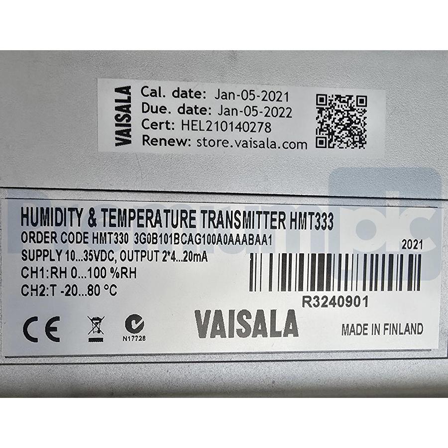 Used Vaisala HMT333 | HMT330 3G0B101BCAG100A0AAABAA1 Humidity Temperature Transmitter