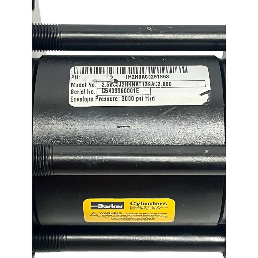 Used Parker Series 2H Hydraulic Cylinder 2.5" Bore 1H2H0A00261863 New Surplus