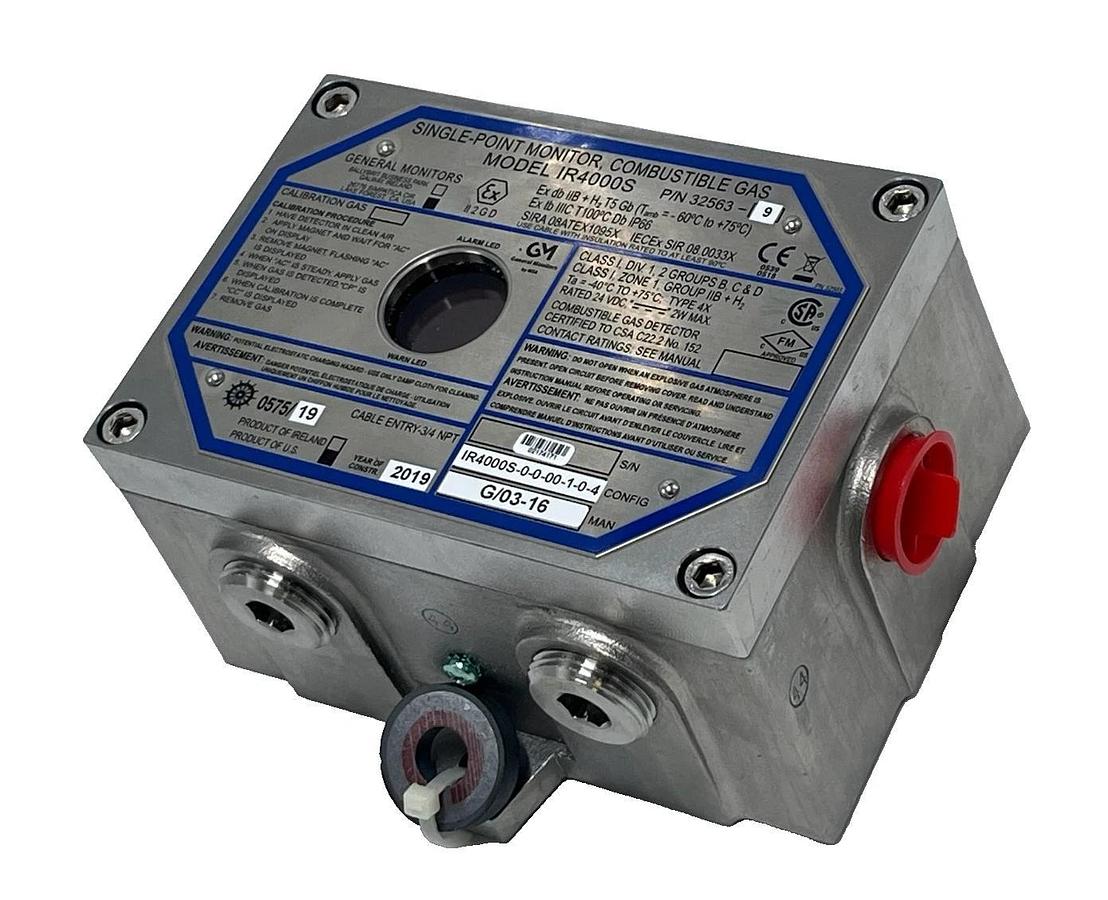 General Monitors IR4000S Single-Point Gas Monitor 32563-9 0-100% LEL Modbus HART