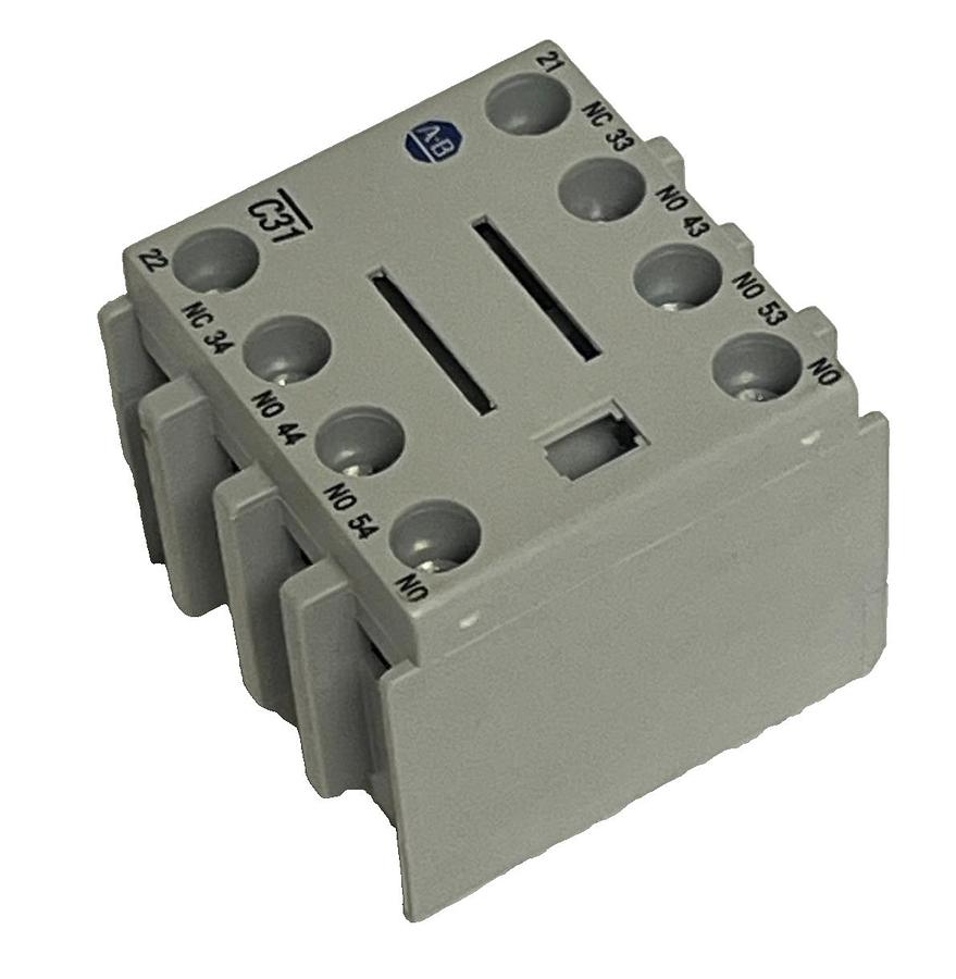 Used Allen-Bradley 100-FC31 Auxiliary Contact Block | Ser B 3NO/1NC Front Mount NSMP