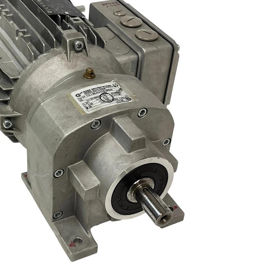 Used NORD Gearmotor SK 172.1-90LH/4 CUS BRE20 HL 2 HP 339 RPM 230/460V Inverter Duty