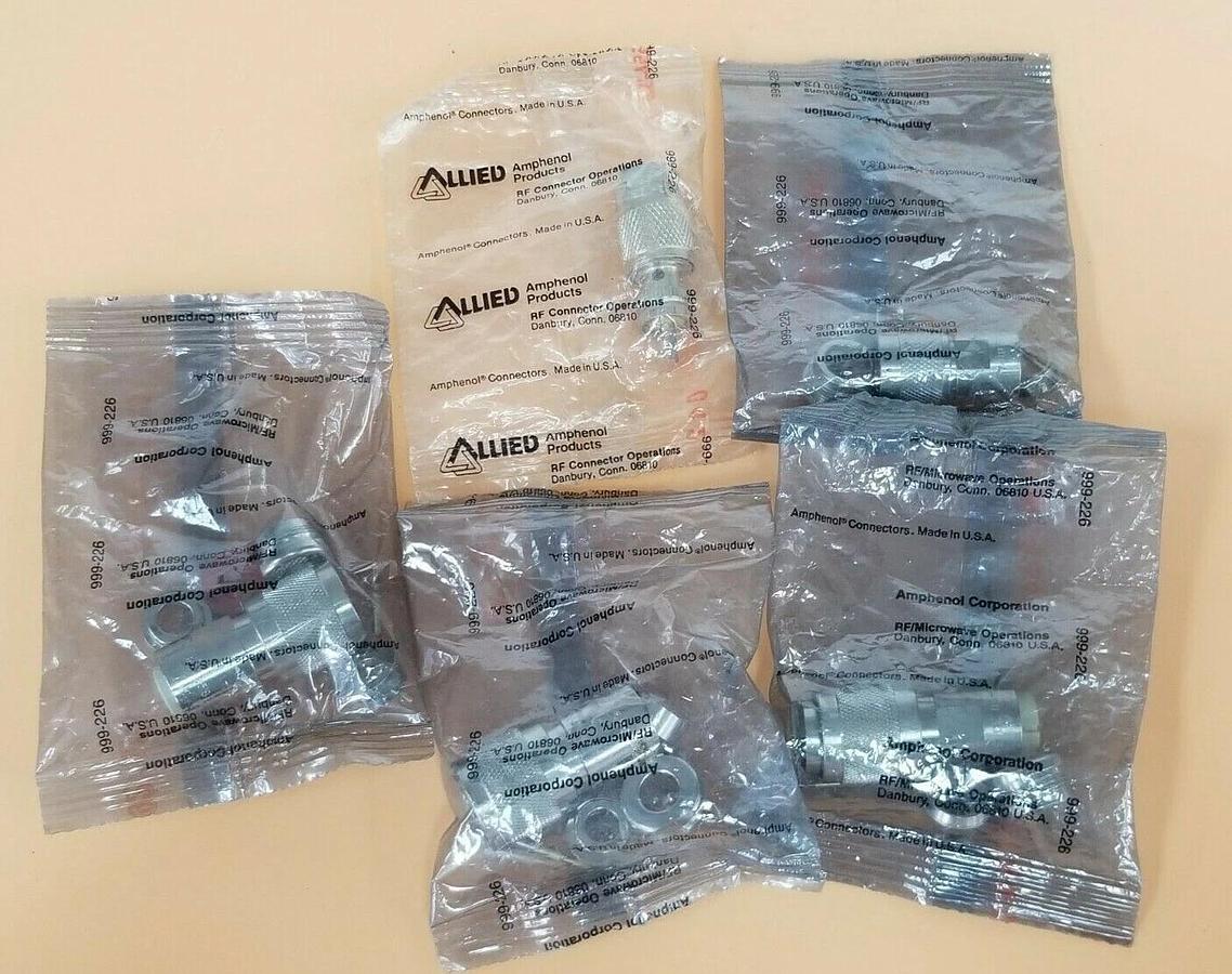 Used LOT OF 5 NEW AMPHENOL 999-226 CONNECTOR ASSEMBLY STRAIGHT
