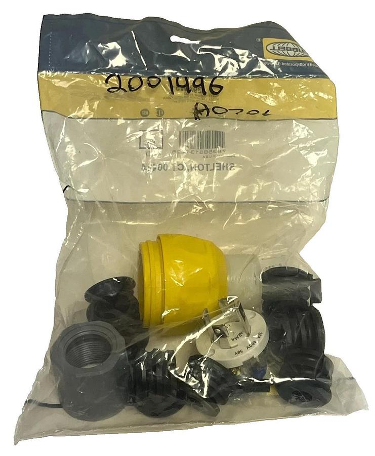 Used Hubbell 39AW51 Watertight Locking Plug – NEMA L16-30P, 30A, 3-Phase 480VAC