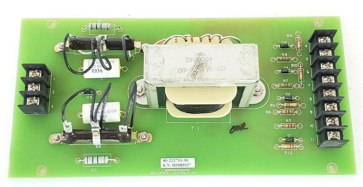 Used NEW SOLIDSTATE CONTROLS 80-212710-90 TRANSFORMER BOARD 03-311624-00