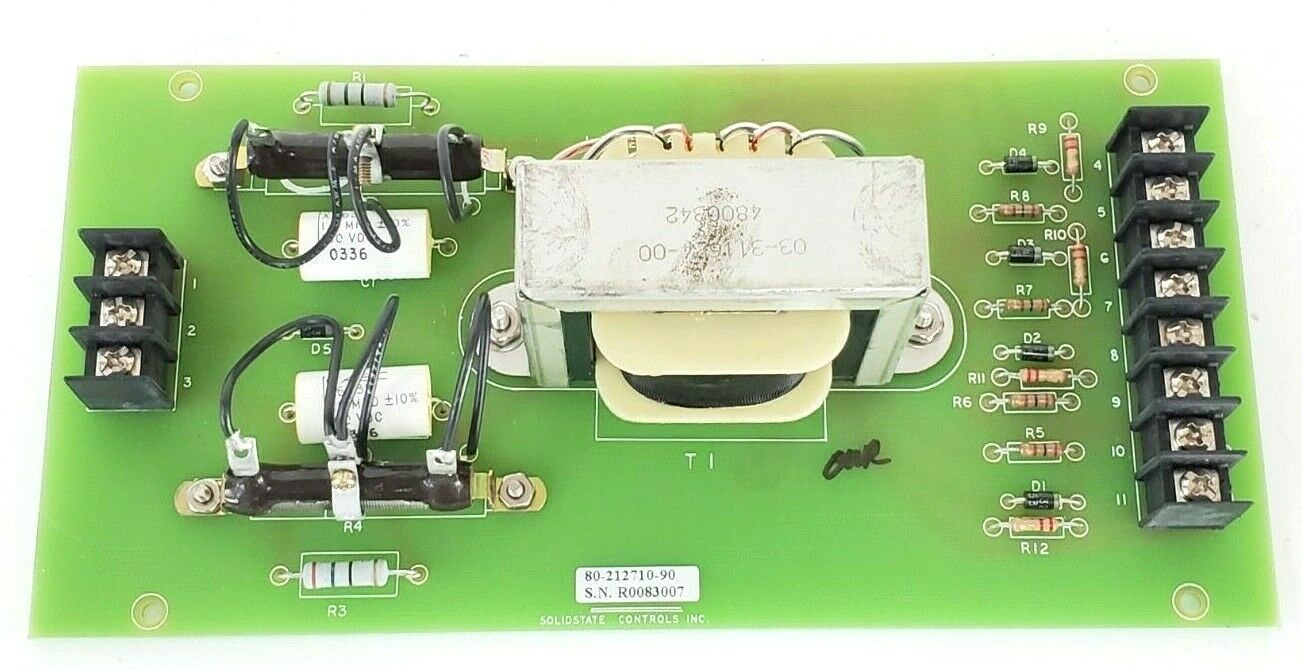 Used NEW SOLIDSTATE CONTROLS 80-212710-90 TRANSFORMER BOARD 03-311624-00