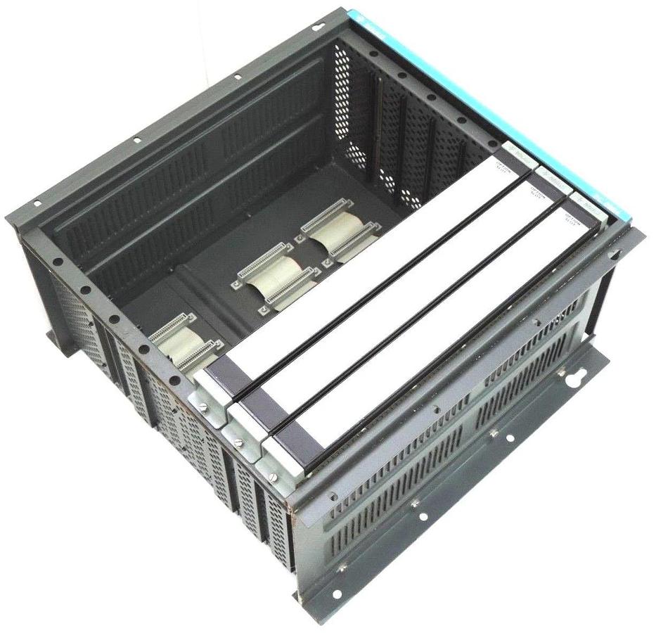 Used GOULD MODICON 8 SLOT RACK PC-0984-8 WITH 3 OPTION SLOT FILLERS, AS-9841-128