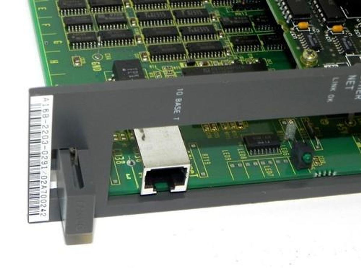 Used FANUC A16B-2203-0291/02A ETHERNET PC BOARD A16B-2203-0291 W/ 44A731604-G01