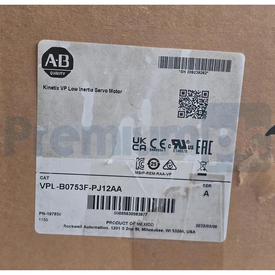 Opened Allen Bradley VPL-B0753F-PJ12AA /A Kinetix VP Low Inertia Servo Motor 885630583877