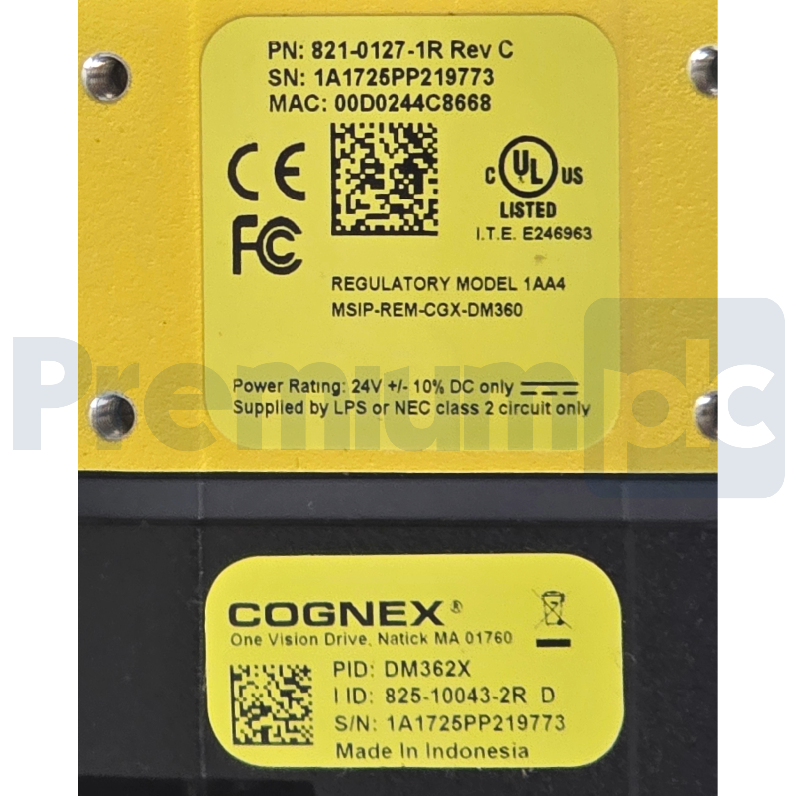 Used Cognex DataMan DM362X 825-10043-2R w/821-0127-1R, 820-10067-1R, 820-10014-1R NEW