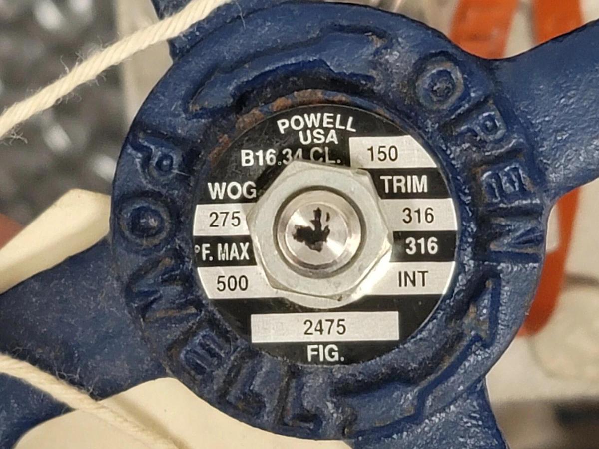 NEW POWELL 2475 1'' GLOBE VALVE CF8M W/ HANDLE