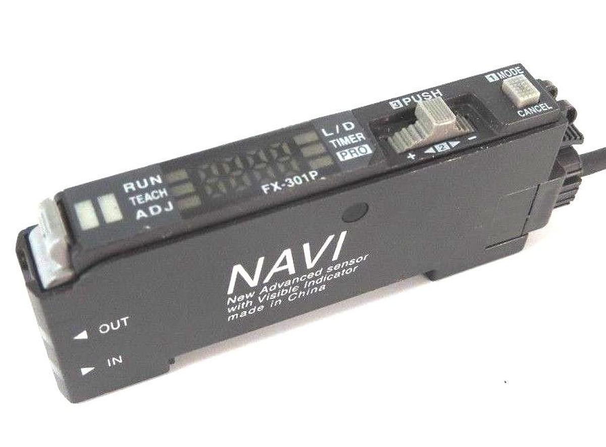 Used SUNX FX-301P-F7 NAVI ADVANCED DIGITAL FIBER OPTIC SENSOR