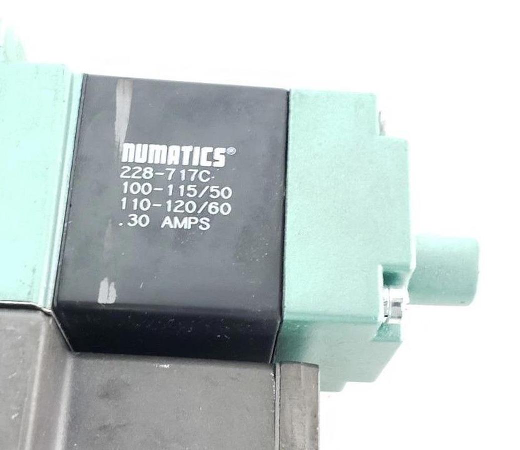 Used NUMATICS A23SS43AF SOLENOID VALVE A23SS400F W/ (2) 228-717C COILS 110-120/60