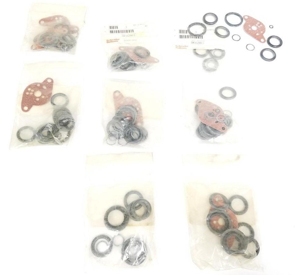 Used LOT OF 8 SCHRADER BELLOWS BRAZIL REPAIR KITS BK352011 & BK352021 *INCOMPLETE*