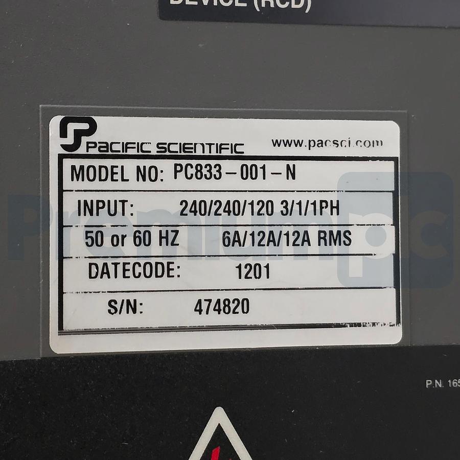 Used Pacific Scientific PC833-001-N PC800 Series Brushless Servo Drive PC833001N XLNT