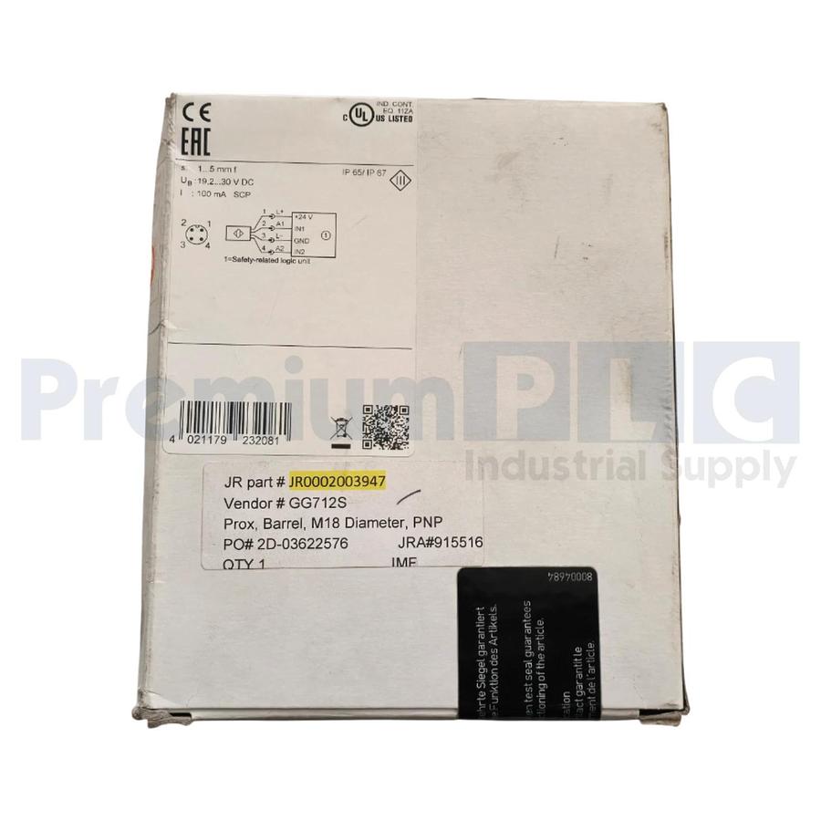 Used IFM EFECTOR GG712S / GIGA4005-2PS/SIL2/US INDUCTIVE SENSOR GIGA40052PSSIL2US NEW