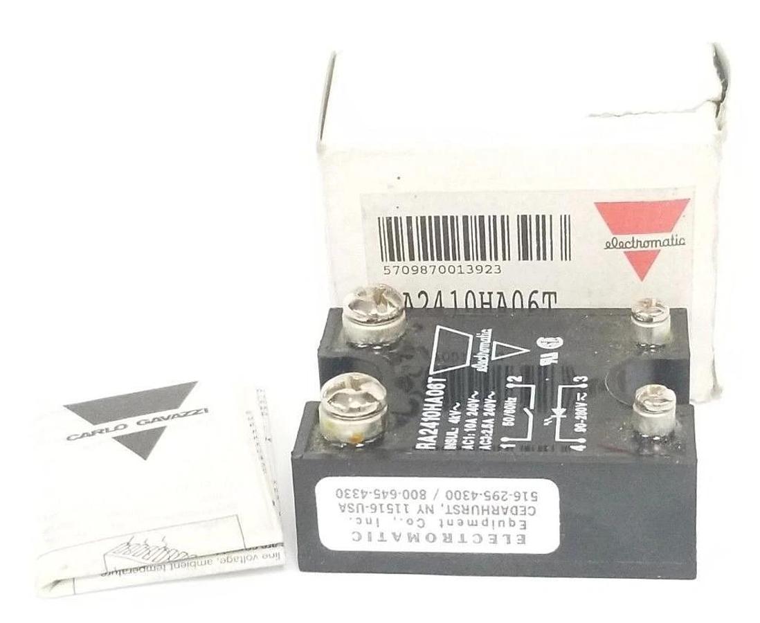 Used NIB ELECTROMATIC RA2410HA06T SOLID STATE RELAY ZERO SW 240V, 10A, TRIAC