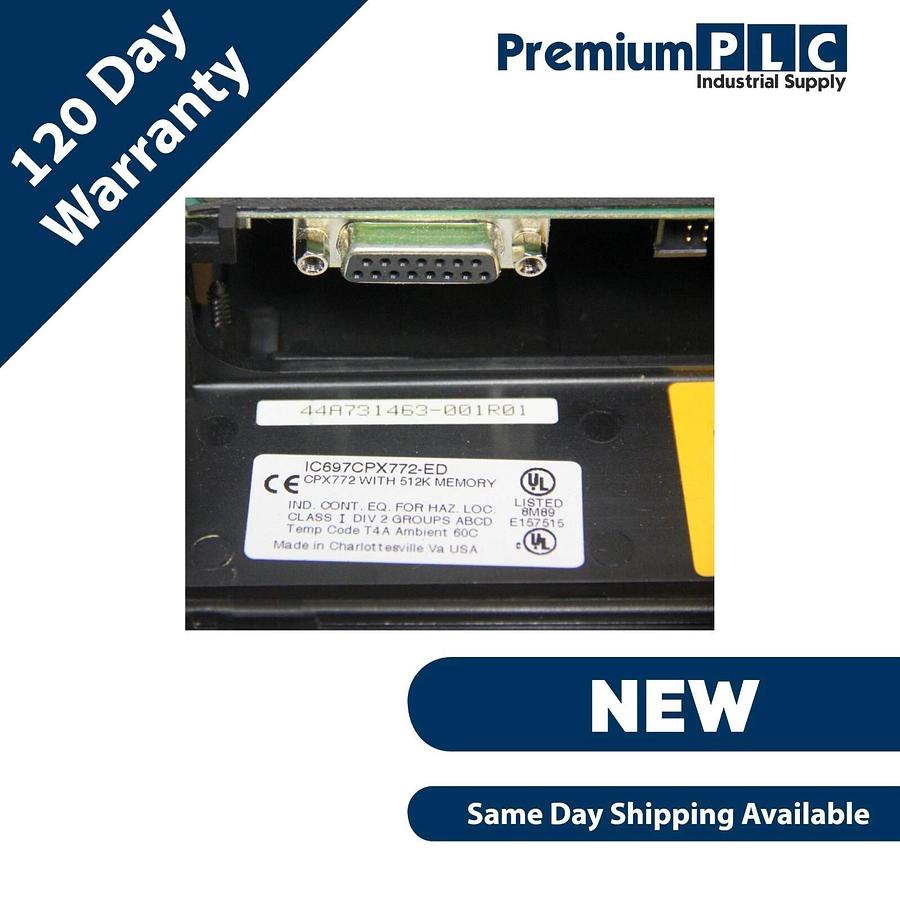 GE Fanuc IC697CPX772-ED | IC697CPX772 CPX772 90-70 CPU Processor 512K Mem. NSMP