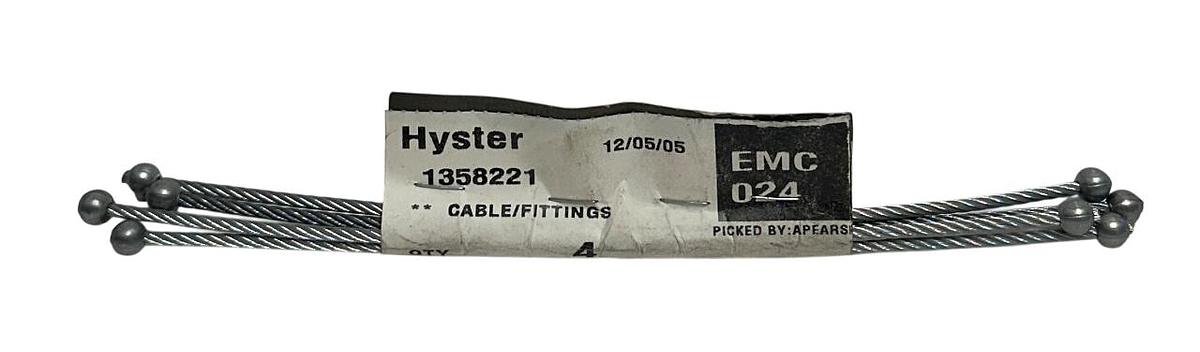 Used 4 HYSTER 1358221 / HY1358221 OEM BRAKE CABLE FITTINGS FOR FORKLIFT NSNP