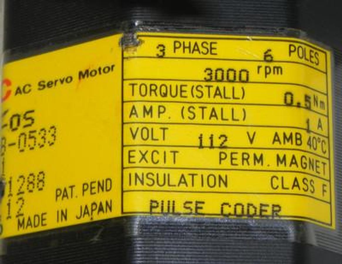 Used FANUC A06B-0533-B551 3-0S AC SERVO MOTOR A06B0533B551