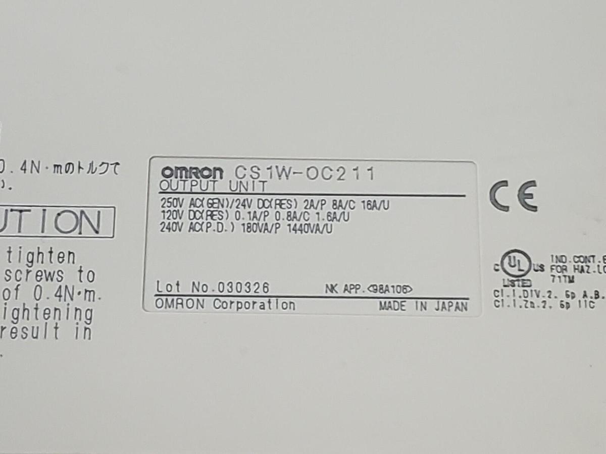 Used LOT OF 3 OMRON CS1W-OD211 OUTPUT UNITS CS1WOD211, 24V DC