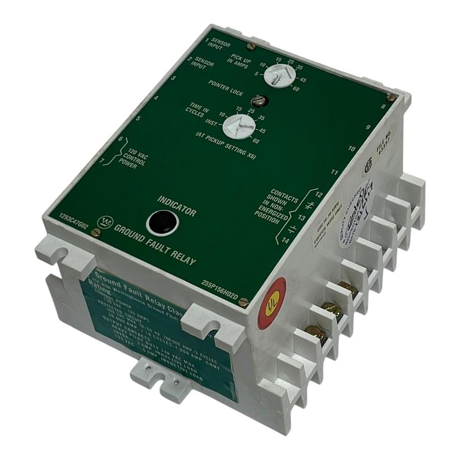 Refurbished Westinghouse 1293C47G02 Ground Fault Relay 120VAC Professionally Repaired