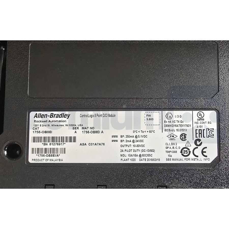 Allen Bradley 1756-OB8EI /A ControlLogix 8-Pt D/O Isolated Output Module NSMP 612598171422
