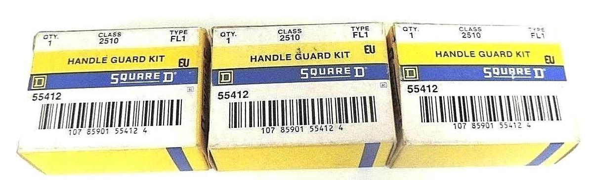 Used LOT OF 3 NIB SQUARE D 2510-FL1 HANDLE GUARD KITS 2510FL1