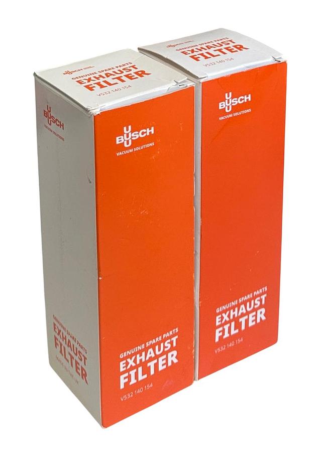 Used 2 BUSCH 0532140154 / V532 140 154 EXHAUST FILTERS FOR VACUUM PUMP NSMP