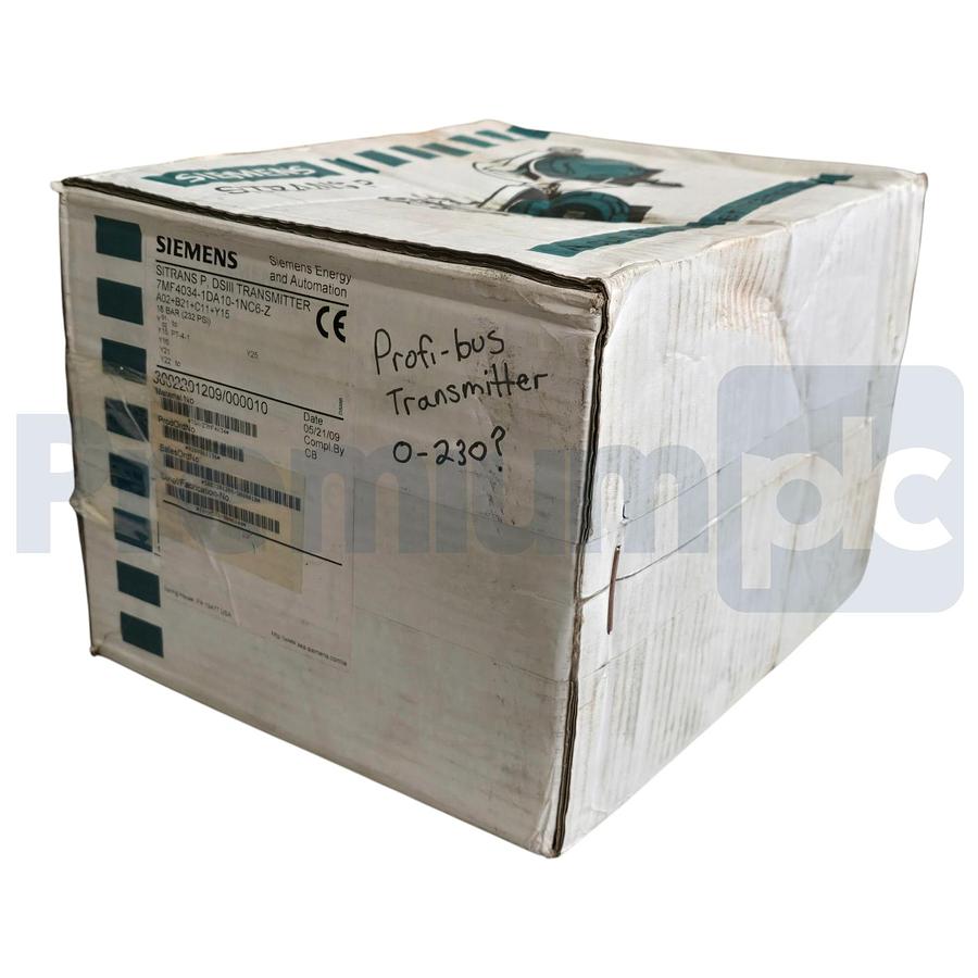 Used Siemens 7MF4034-1DA10-1NC6-Z A02+B21+C11+Y15 SITRANS P DS III P410 Transmitter