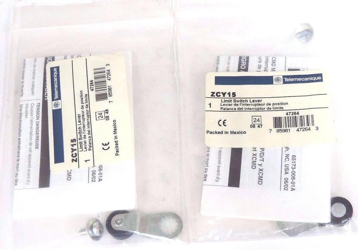 Used LOT OF 2 NEW TELEMECANIQUE ZCY15 LIMIT SWITCHES LEVER ZCY-15
