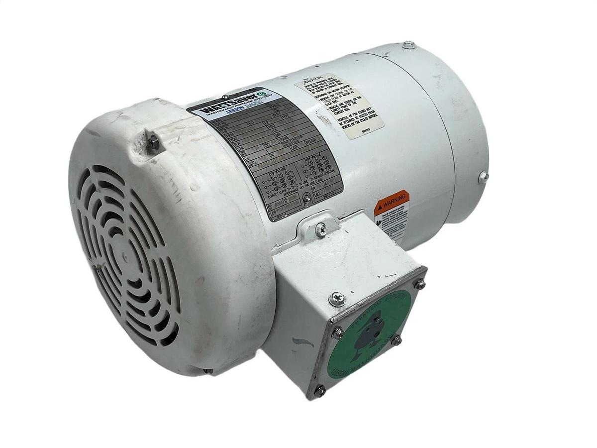 Leeson 119468.00 Washguard Premium Efficient Motor 1HP 1750RPM 3PH 56C Stainless