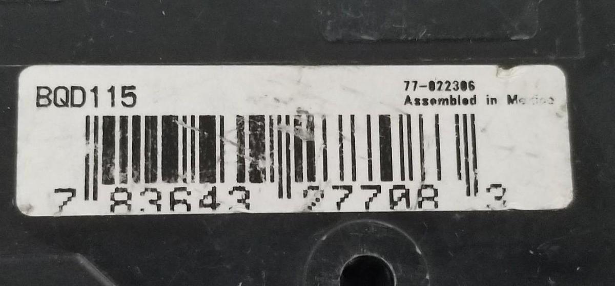 Used ITE SIEMENS BQD115 CIRCUIT BREAKER 15A 1P 277VAC AB-4447 800121A20
