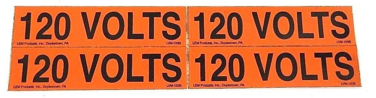 Used BOX OF 64 NEW LEM PRODUCTS LVM-120B CONDUIT MARKER LEGEND 120V 4-1/2INCH