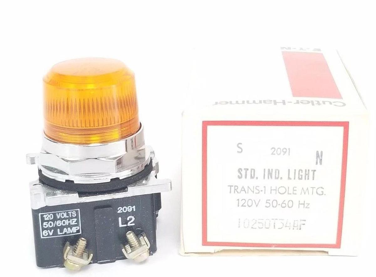 Used NIB EATON CUTLER-HAMMER 10250T34AF STD. IND. LIGHT, 120V, 50-60HZ