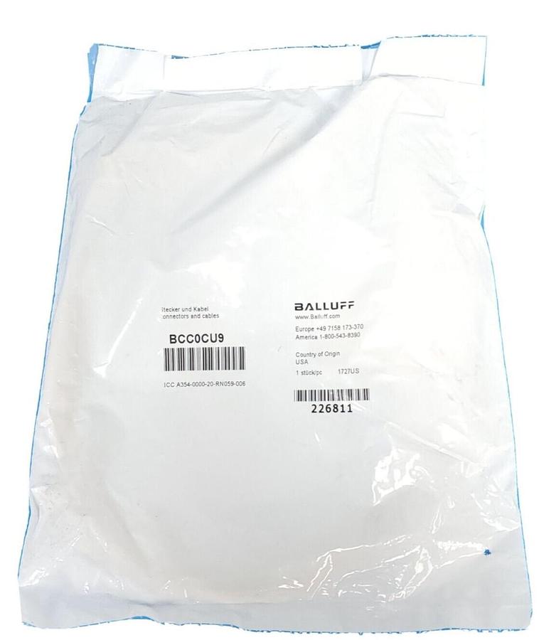 Used NEW BALLUFF BCC A354-0000-20-RN059-006 (BCC0CU9) RECEPTACLE