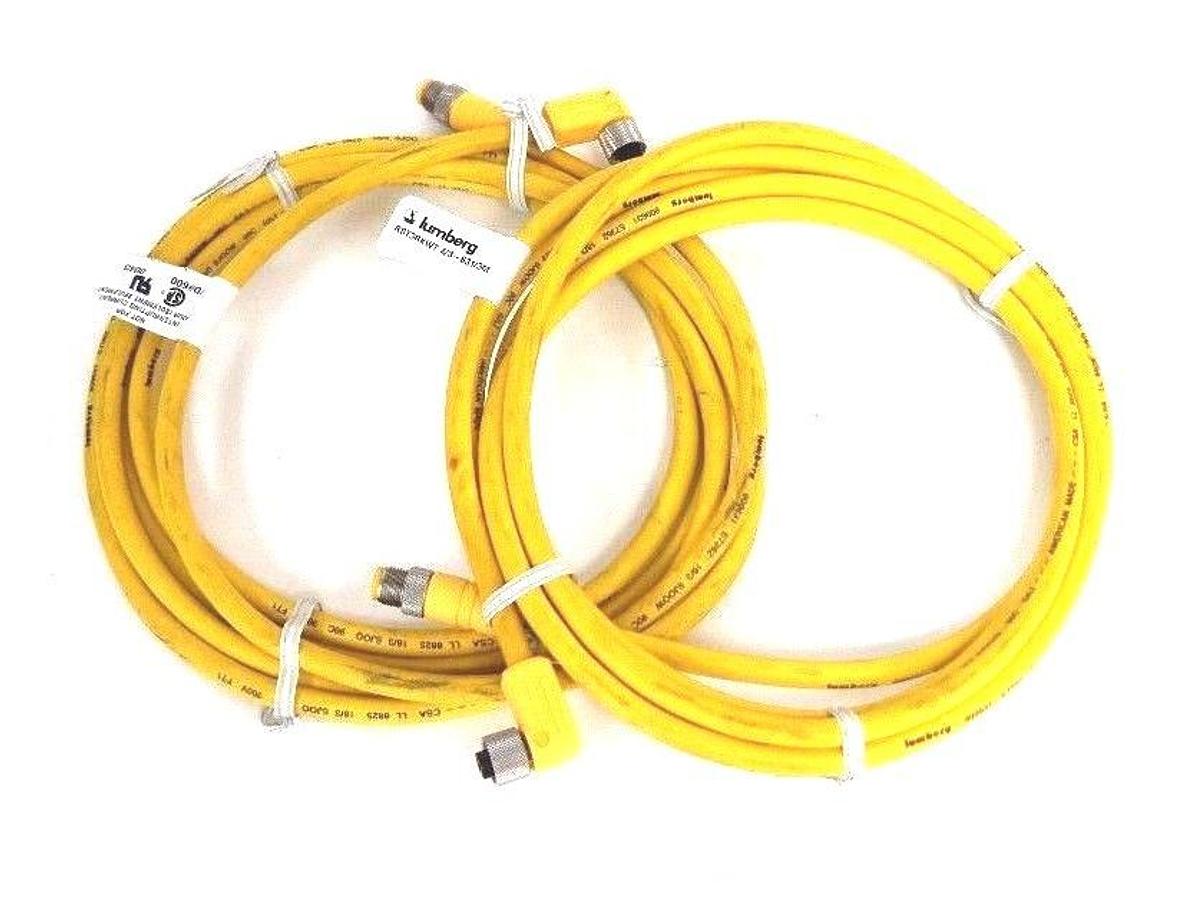 Used LOT OF 2 NEW LUMBERG RST3RKWT 4/3-631/3M CABLES