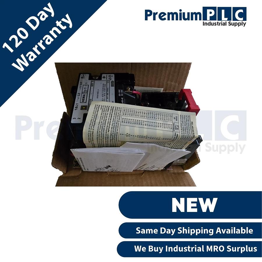 NEW SQUARE D 8536SCO3V02S /A MAGNETIC NEMA SIZE 1 STARTER 110/120V COIL 785901845119