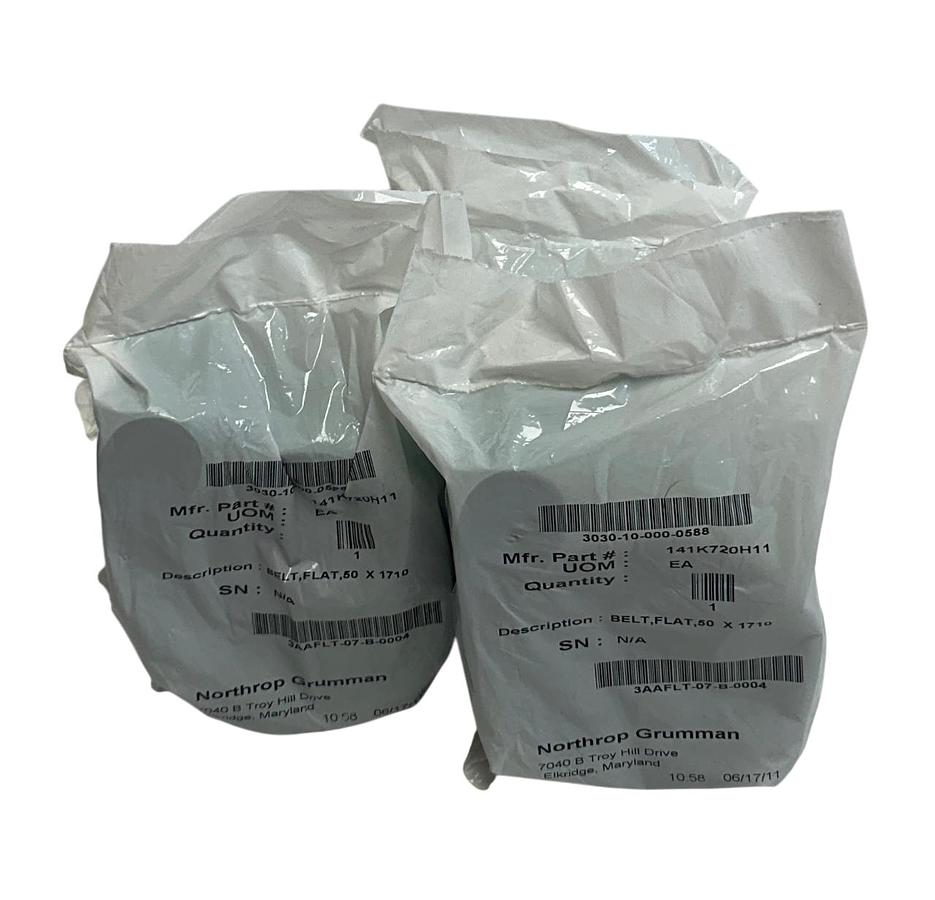 Used 4 HABASIT AMERICA 141K721H11 FLAT CONVEYOR BELTS W: 50mm L: 1,710mm OEM NSMP