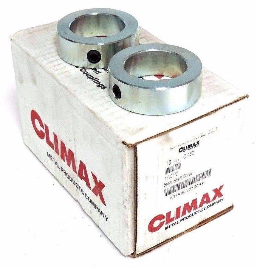 Used LOT OF 10 NIB CLIMAX C-162 STEEL SHAFT COLLARS 1-5/8" ID