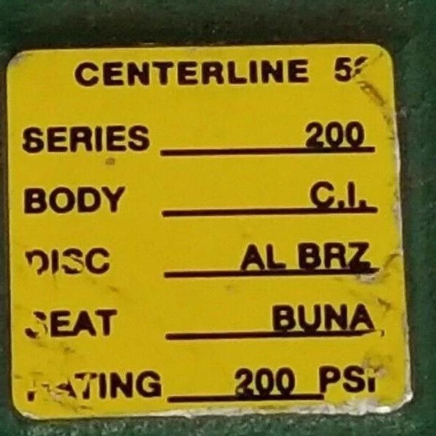Used CRANE / CENTERLINE 53 SERIES 200 BUTTERFLY VALVE 3'' IN. W/ 24:1 GEAR REDUCER