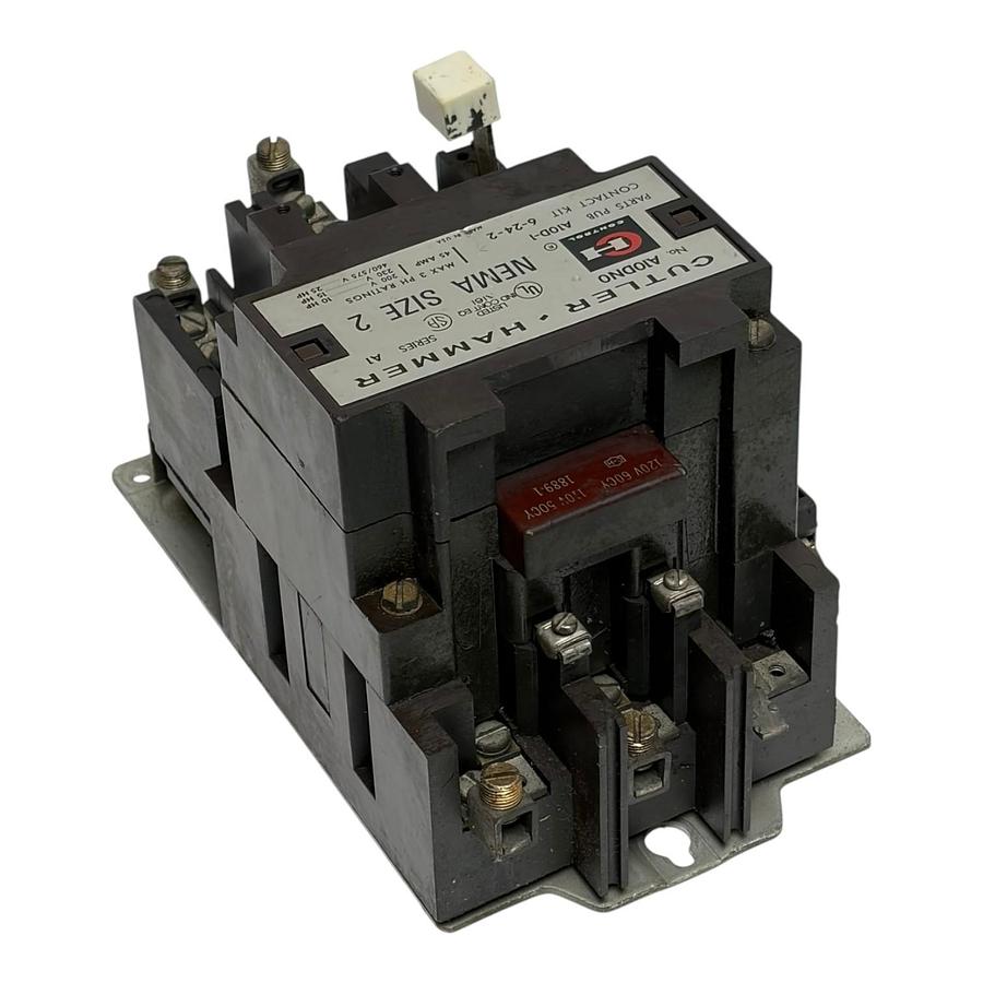 Used Cutler-Hammer A10DNO Series A1 NEMA Size 2 Motor Starter 45A 120V Coil