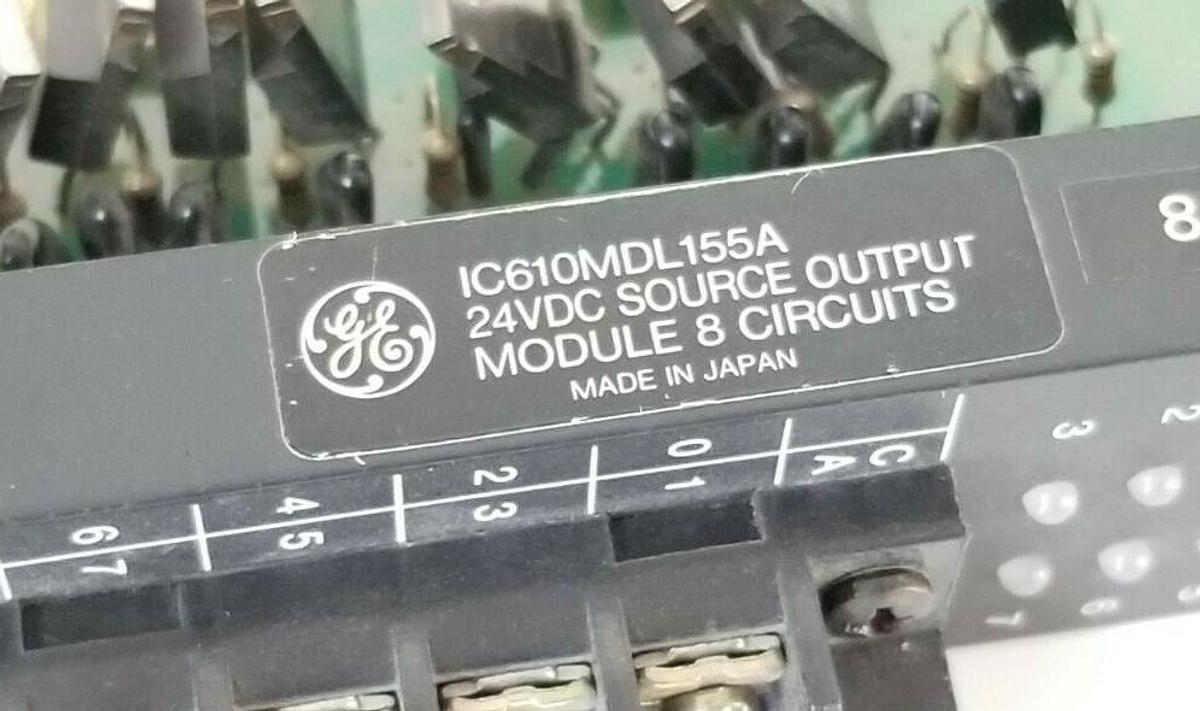 Used GE FANUC IC610MDL155A SOURCE OUTPUT MODULE 24VDC 8 CIRCUIT IC610MDL155