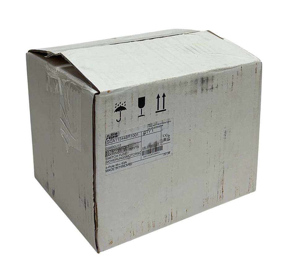 Used ABB 1SCA115448R1001 / OS60GJ12 FUSIBLE DISCONNECT SWITCH 3-POLE 60A CLASS J NSMP