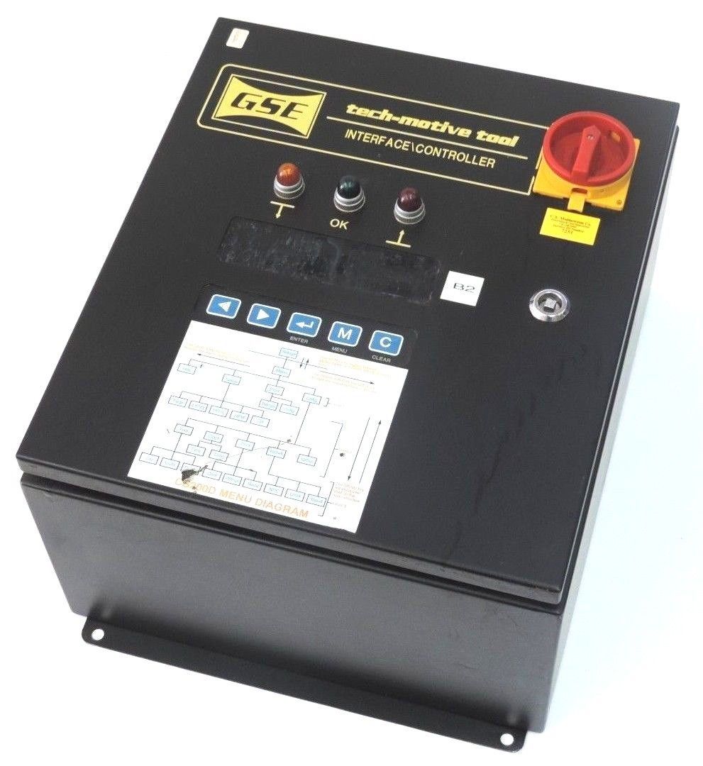 Used GSE TECH-MOTIVE 48D200-01001 INTERFACE CONTROLLER W/ 49-4100-02C4 512A SERVO AMP