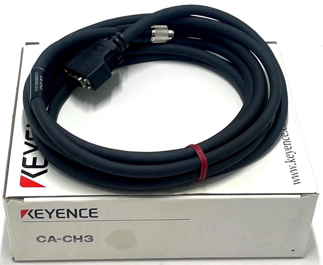 KEYENCE CA-CH3 / CACH3 CONNECTOR CAMERA CABLE L-SHAPED 3M HIGH-SPEED NSMP